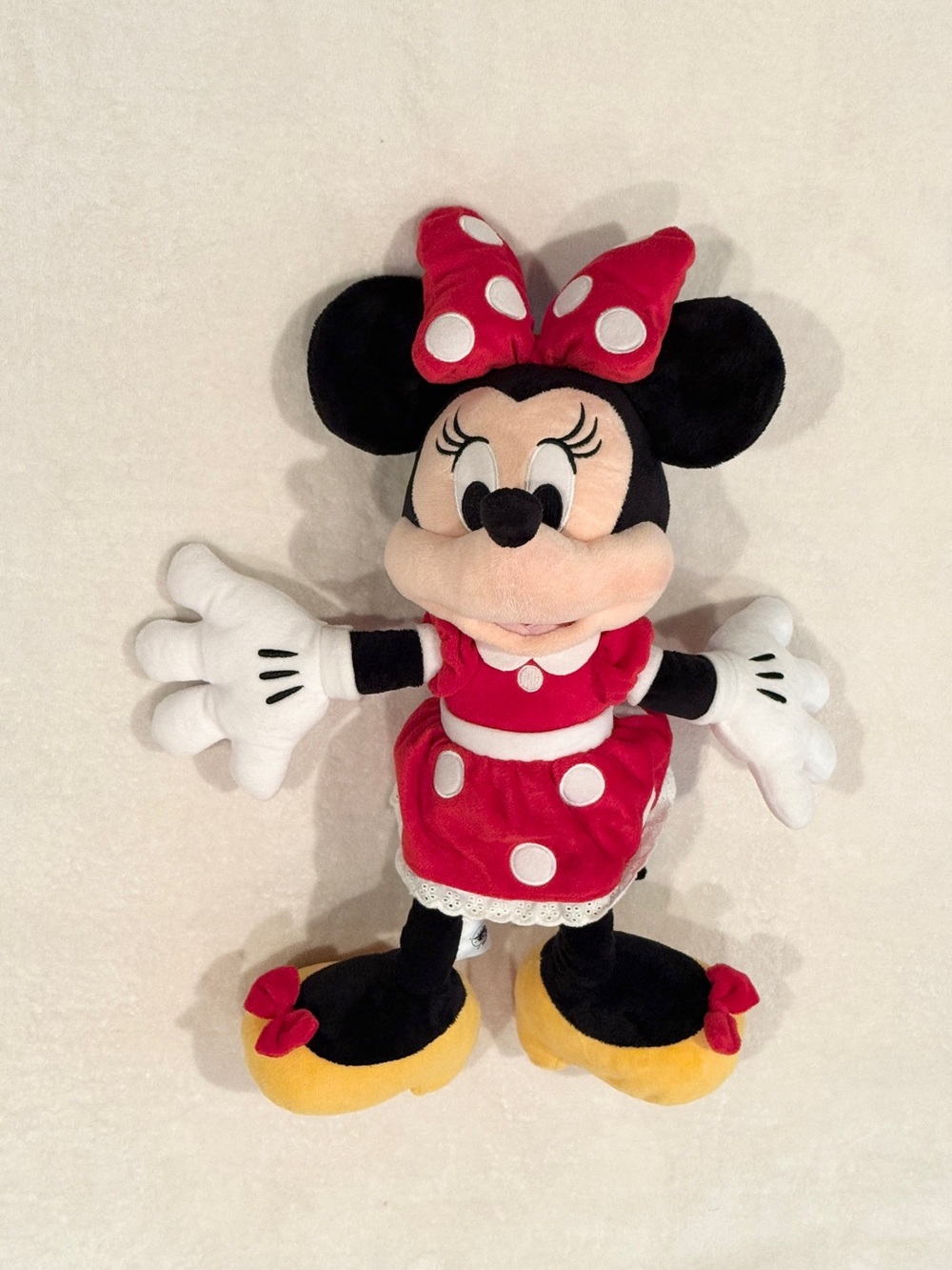 Disney Minnie Mouse Plush in Red, White, Black and Yellow